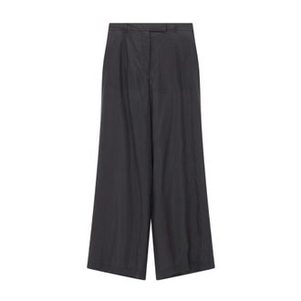 Dries Van Noten Wijde broek - Dames - Broeken - Bruin - Maat: M Zijde