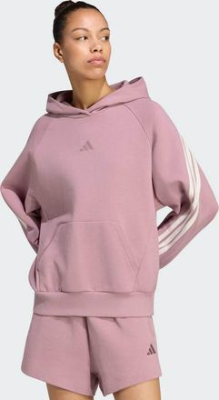 adidas adidas Performance - Kit - Felpa con cappuccio color malva magico/bianco sporco con 3 strisce-Viola