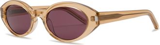 Saint Laurent Oval-frame Sunglasses - Yellow - One Size