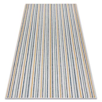 RugsX Rugsx - Alfombra Sisal Cooper Rayas, Etno 22237 Crudo / Azul Oscuro Multicolour 160x220 Cm
