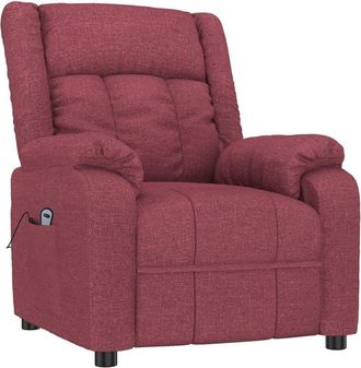 vidaXL Sill&oacute;n Reclinable El&eacute;ctrico Tela Rojo Tinto Vidaxl