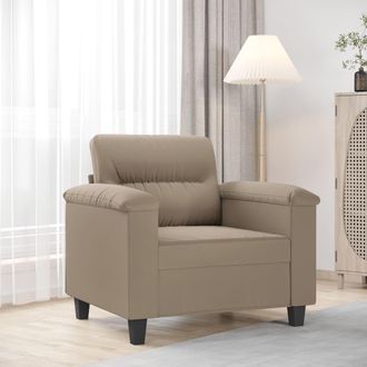 vidaXL Sill&oacute;n De Tela De Microfibra Gris Taup&eacute; 60 Cm Vidaxl