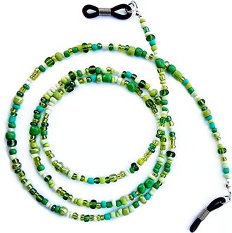 Generic Womens Beaded Glasses Chain/Cord - Green - 27 or 30 inches (30 inches) (27 Inch Length)