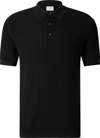 Bogner Tobias knitted polo shirt for men - Black - XXL