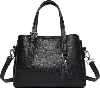 Generic Compatible For Womens Shoulder Bag Simple ladies handbag Satchel bag female Commuter Shopping Daily(Black)