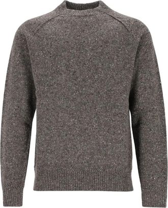 Isabel Marant Koman Wol Trui - Heren - Ronde hals truien - Grijs - M - Wol - Truien & Vesten