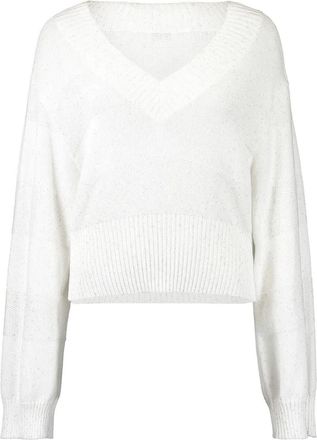 Brunello Cucinelli Maglione con scollo a V - Bianco