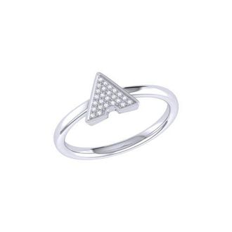 LuvMyJewelry Skyscraper Triangle Sterling Silver Diamond Ring at Nordstrom, Size 7
