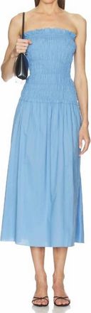 Faithfull The Brand Amalita Midi Dress In Venice Blue