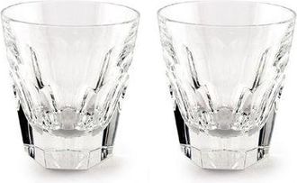 Baccarat Crystal Harcourt Double Old Fashion Tumbler No 2 - Clear - Set of 2