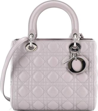 Dior Lady Dior Bag Cannage Quilt Lambskin Medium satchel - Grigio