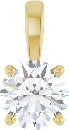 Diamond2Deal 14k Gold 3/4 CT Lab-Grown Diamond Pendant