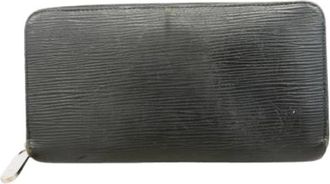 Louis Vuitton Vintage, unisex, Zwart, ONE Size, Leer, Pre-owned Zippy Portemonnee