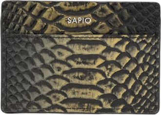 SAPIO snake-effect card holder - women - Calf Leather - One Size - Yellow