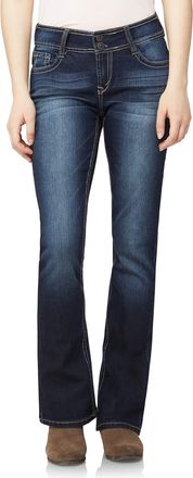 Wallflower Jeans Womens Luscious Curvy Bootcut Mid-Rise Insta Stretch Juniors Jeans (Standard and Plus), Betsy Pure, 7 Kurz