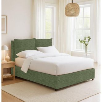 Dmora Cama Matrimonial Liskeard, Desenfundable, Hecho En Italia, Verde