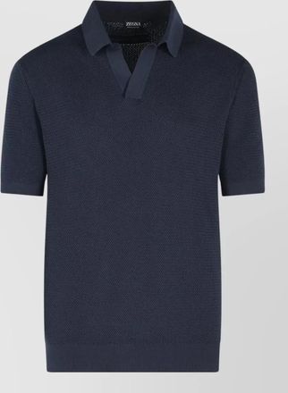 Ermenegildo Zegna polo shirt premium cotton open collar