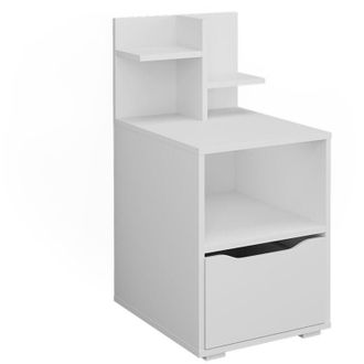 Vicco Mesilla De Noche Ruben, Blanco, 40 X 82.2 Cm Con Caj&oacute;n, Vicco