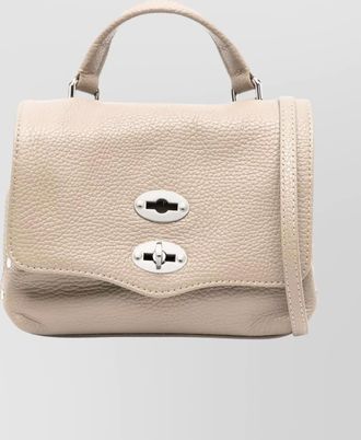 Zanellato daily pebbled clutch bag with top handle