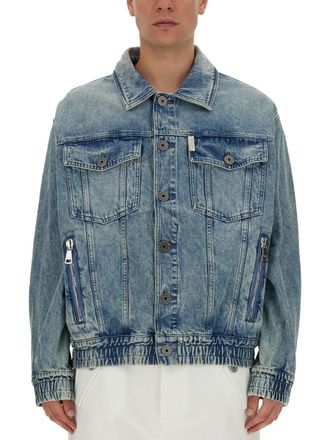 Balmain Mens Denim Jacket - Light Blue Cotton - Size EU 48 (Mens)