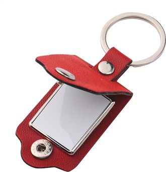 Generic PU Leather Photo Key Ring - Durable Portable Photo Frame Case | Decorative Accessories for Handbags, Thermal Photo Key Chain for Boys Girls, Red, Se r