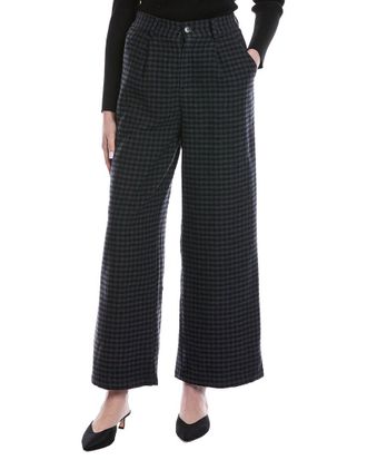Color Block Wool-Blend Pant