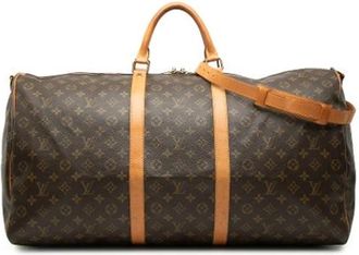 Louis Vuitton Pre-owned Keepall Bandouliere 60 - Dames - Vintage Weekendtas - Bruin - ONE Size - Leer - Vintage