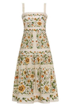 Agua Bendita N&iacute;spero Uchuva Midi Dress in Multi at Nordstrom, Size Medium