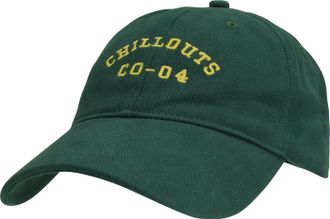 Chillouts Baseball Cap CHILLOUTS Woodland Hat, Herren, gr&uuml;n (dunkelgr&uuml;n), Baumwolle, unifarben mit Farbeinsatz, Caps Baseball Cap, mit CHILLOUTS-Stickerei im Vi