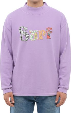 ERL Purple Mock Collar Sweatshirt