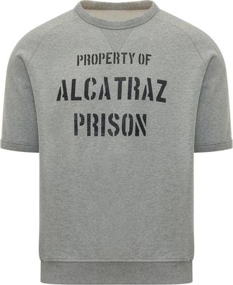 Bl'ker Felpa Giro Alcatraz - Heren - Sweatshirts - Grijs - L - Katoen - Hoodies & sweatvesten