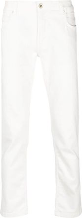 Eleventy slim-cut low-rise jeans - men - Elastane/Cotton - 30 - White