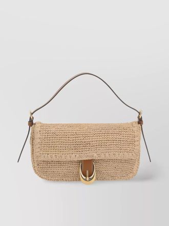 Staud harlow raffia shoulder bag