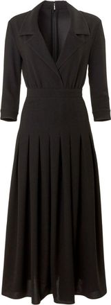 Carolina Herrera pleated maxi dress - women - Polyester - 10 - Black