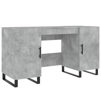 Berkfield Home Desk Concrete Grey 140x50x75 cm Engineered Wood | Size: 140 x 50 x 75 cm