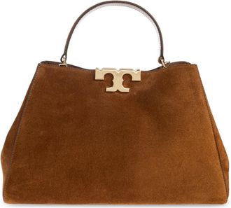 Tory Burch Eleanor Suede Satchel - Dames - Handtassen - Bruin - ONE Size - Leer - Tassen