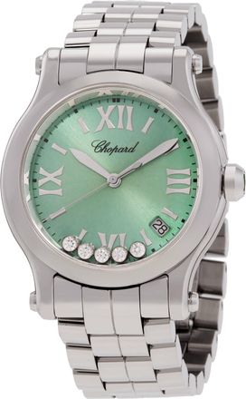 Chopard Happy Sport Quartz Green Dial Ladies Watch 278582-3011