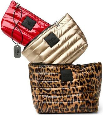 Think Royln Travel Trio Organizational Pouches in Leopard Multi 2 at Nordstrom
