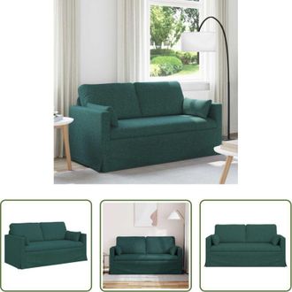 vidaXL Divano verde scuro - Divano Verde Scuro 158 x 78 x 80 cm Tessuto