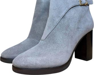 Cole Haan Womens Harrington Grand Riding Bootie In Stormcloud Suede