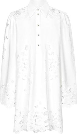 Dolce & Gabbana cut-out shirt minidress - women - Polyester/Cotton - 38 - White