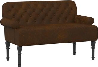 vidaXL Sof&aacute; Amoroso Con Botones Acolchados Marr&oacute;n 120 X 65 X 78 Cm Vidaxl