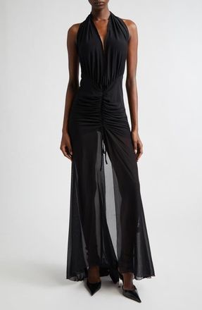 Kim Shui Stretch Mesh Halter Dress in Black at Nordstrom, Size X-Small