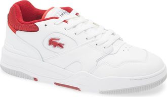 Lacoste Lineshot 124 Sneaker in White/Red at Nordstrom Rack, Size 10.5