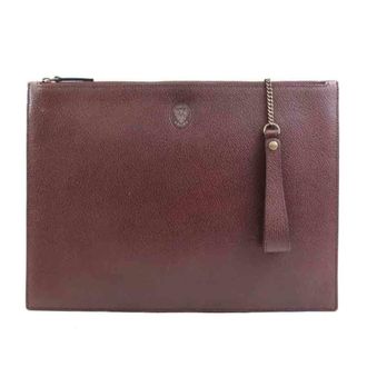 Gucci Bordeaux Leather Clutch Bag (Pre-Owned)