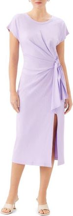 Fifteen Twenty Marisa Side Knot Midi Dress in Lilac at Nordstrom, Size Small