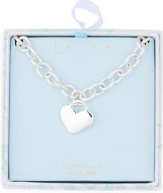 Leith Heart Pendant Necklace in Silver at Nordstrom Rack