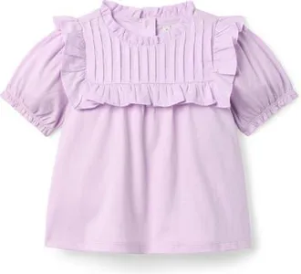 Janie and Jack Ruffle Pintuck Top in Purple at Nordstrom, Size 18-24M