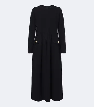 Max Mara Wool and cotton-blend midi dress