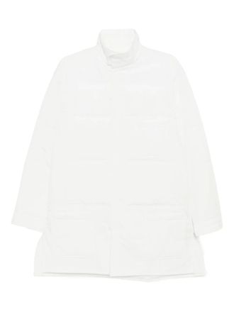 Yohji Yamamoto broad loop button padded jacket - White